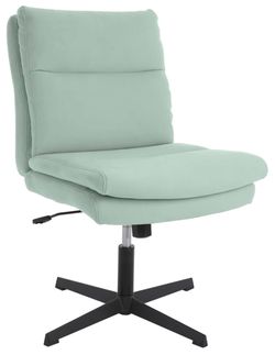 Armless Swivel Office Chair Mint Green