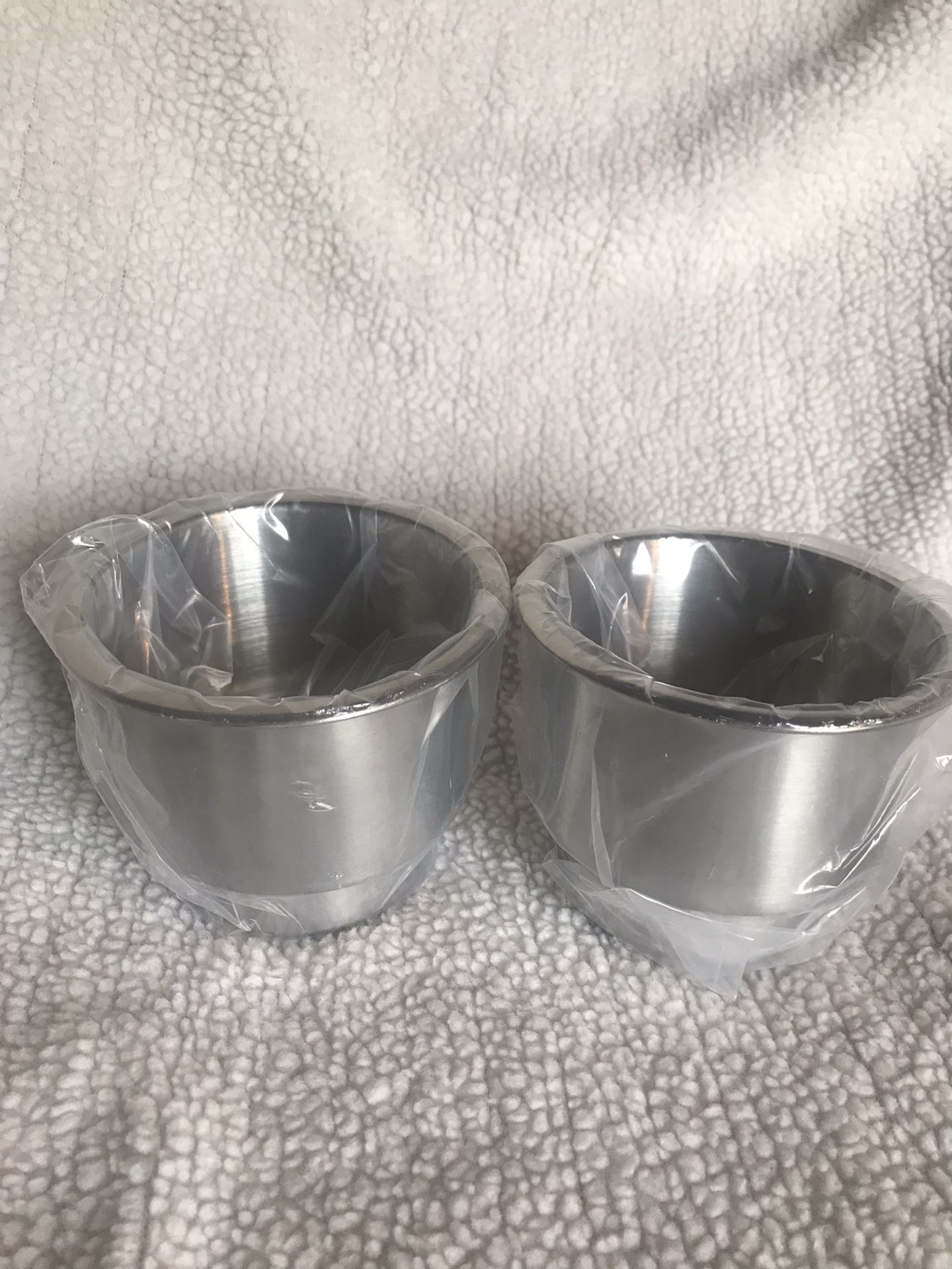 2 X Stainless Steel Cup Drink Holders w/ Drain Hole