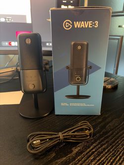 Elgato Wave:3 MK.1 USB Condenser Microphone Black w/ Stand Cable & Box