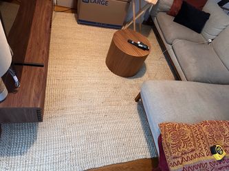 Large Natural Woven Jute Area Rug 7.5ft x9.5ft