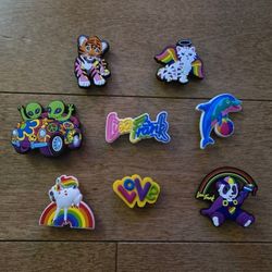 Lot Of 8 Lisa Frank Shoe Charms 