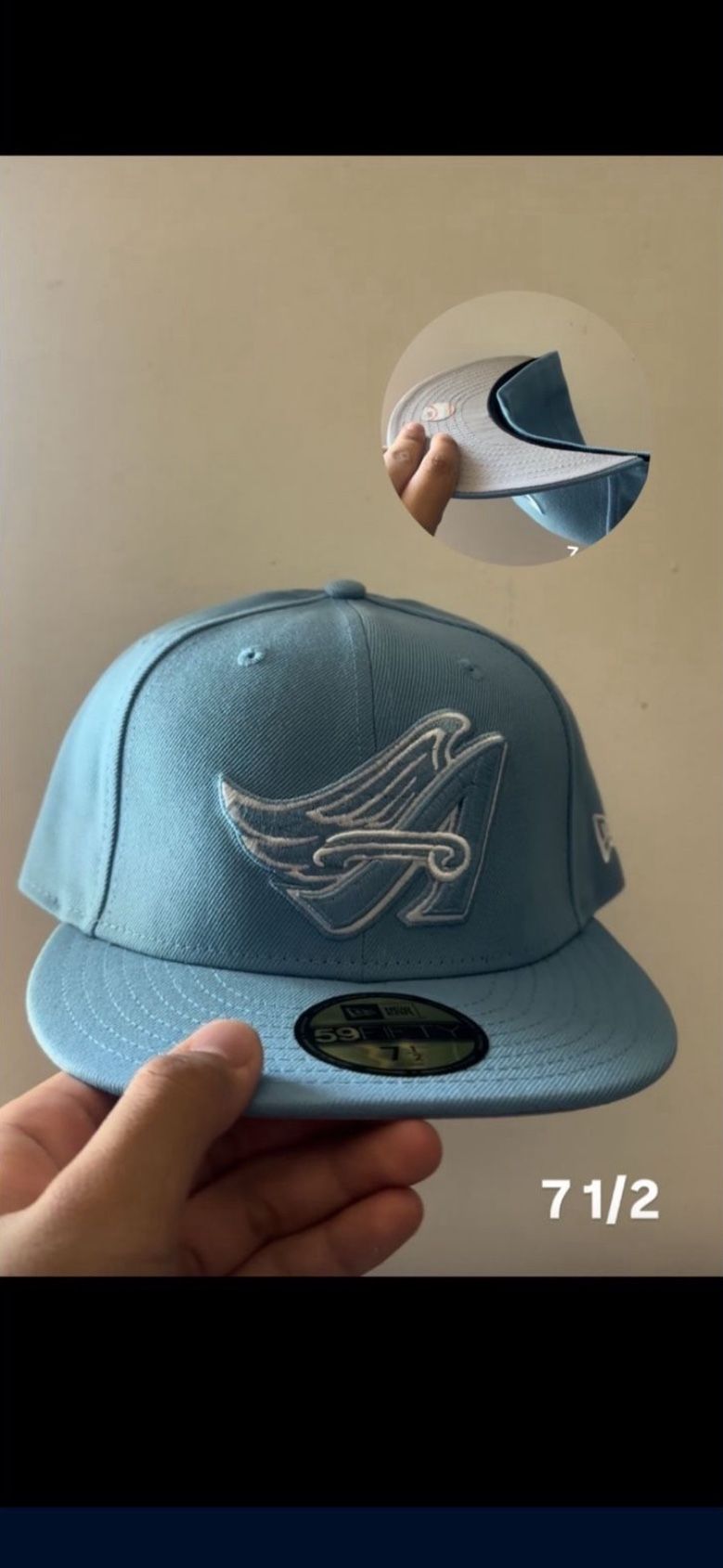 Angels New Era Fitted Hat Size 7 1/2
