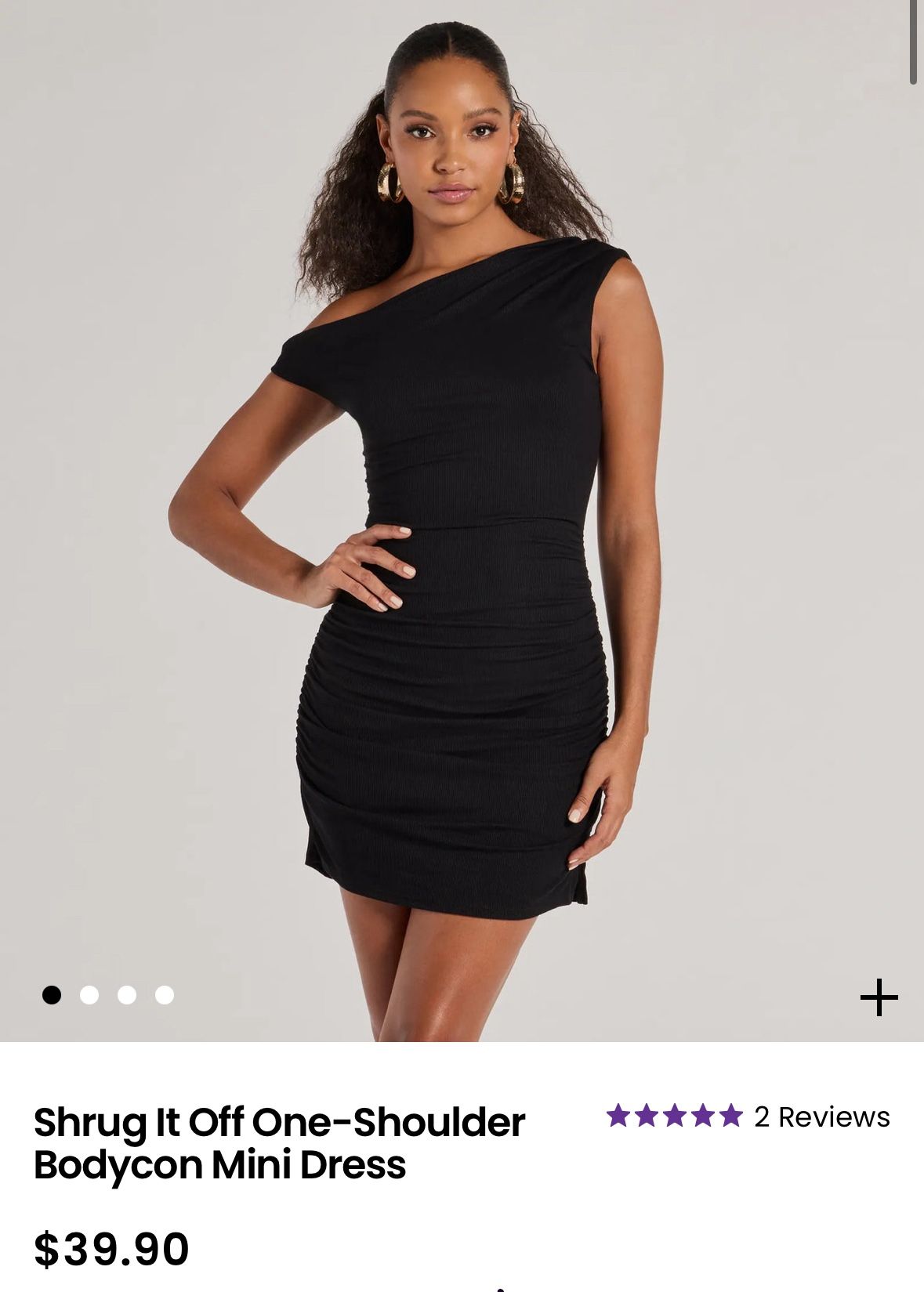 Windsor Shrug It Off One-Shoulder Bodycon Mini Dress