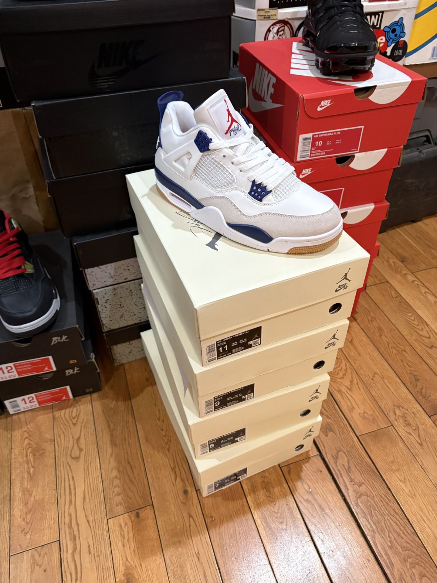 🎄☃️🎄Jordan Retro 4s “ NIKE SB BLUE” Men’s SZ 9 ,12🎅🎁🎅