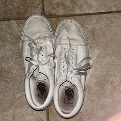 White Old School Vans