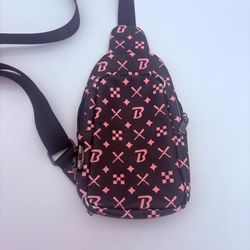 Blazy Susan Sling Bag Black Pink Monogram Carbon Lined Crossbody NWOT