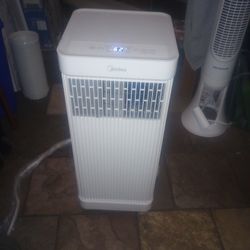 New-Midea 8,500 BTU ASHRAE (5,000 BTU SACC) Portable Air Conditioner Smart Control, Cools up to 150 Sq. Ft., with Dehumidifier & Fan mode, Easy- to-us