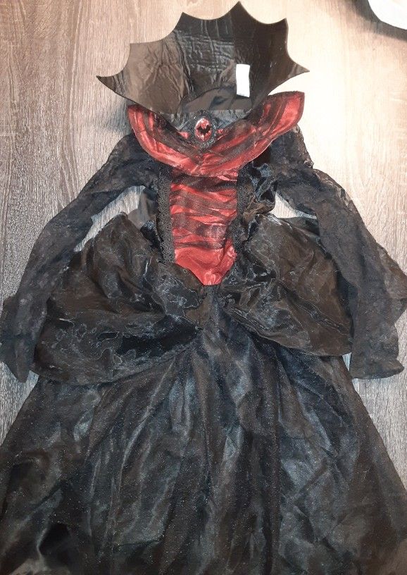 Girls Dress 4-6 Vampire Batgirl Youth Kids Halloween Costume Gothic Goth