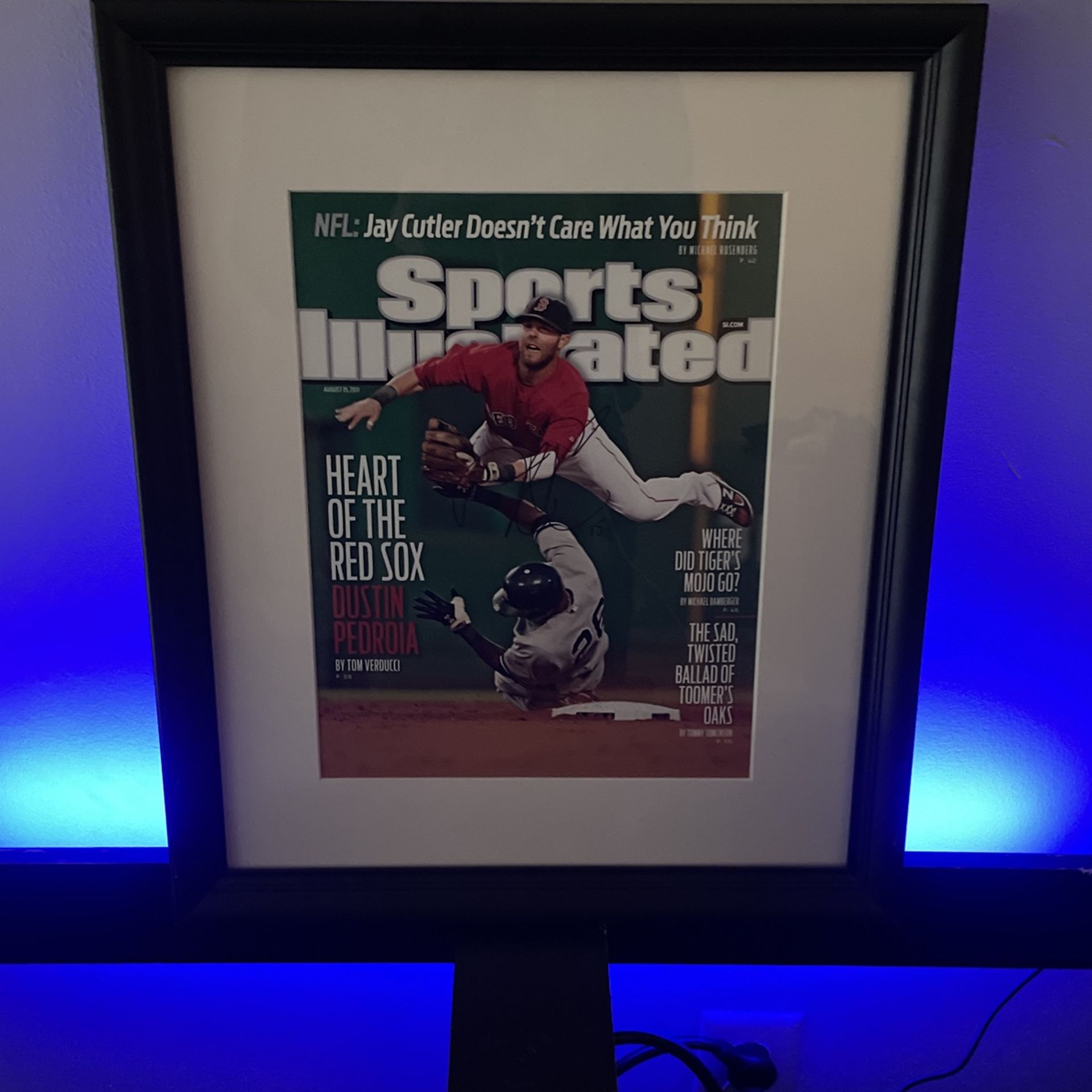 Pedroia Signed SI Cover
