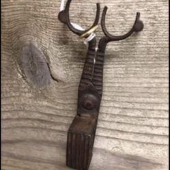 Unique, Rare, Primitive  colonial style hand forged scissor  wick trimmer and candle snuffer