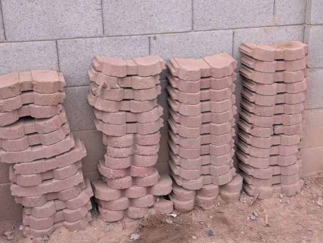 pavers for curves or for making flowerpots.