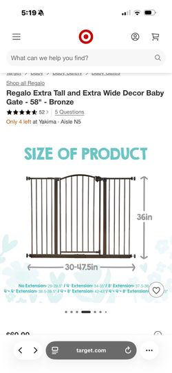 Free baby gate 31 inches