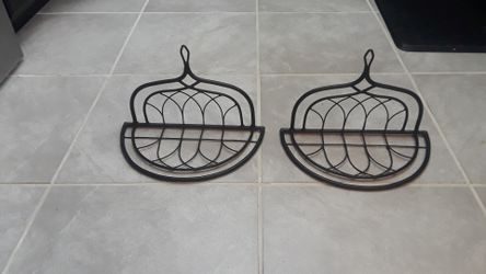Rod iron shelves