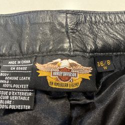 Harley Davidson Women’s Leather Pants - Size 36/8