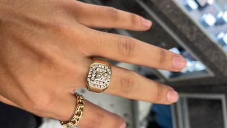 14k gold diamond cluster ring