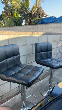 Bar stools with backrest pair