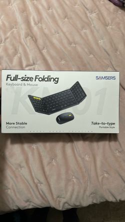Brand New SAMSERS Full-Size Folding Wireless Keyboard & Mouse Combo