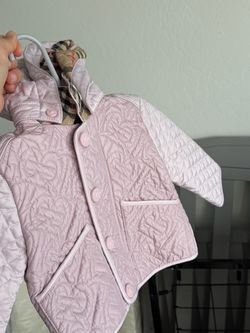 Burberry jacket pink baby girl