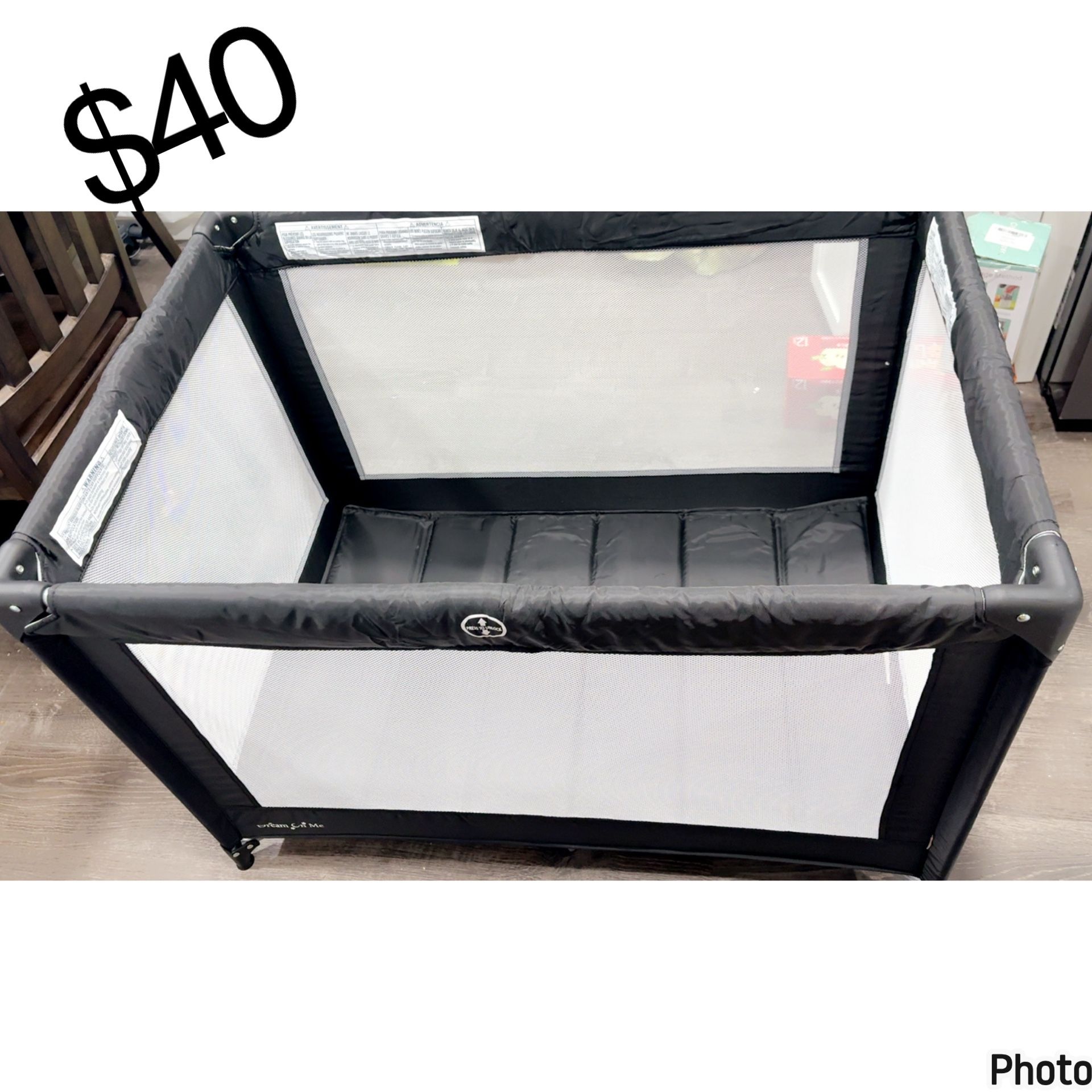 Dream On Me Nest Portable Playard in Black