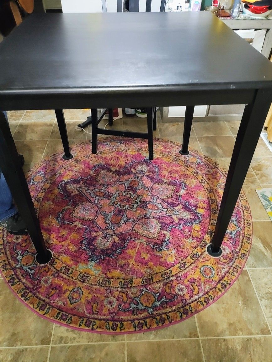 Heavy Black Pub Table