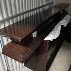 High-Gloss Wood Media Console/ TV Stand