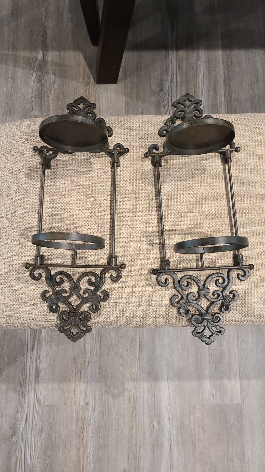 Metal wall sconces