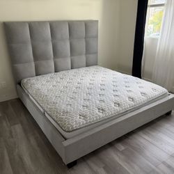 King Upholstered bed frame