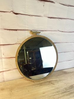 Rustic Round Bird Mirror