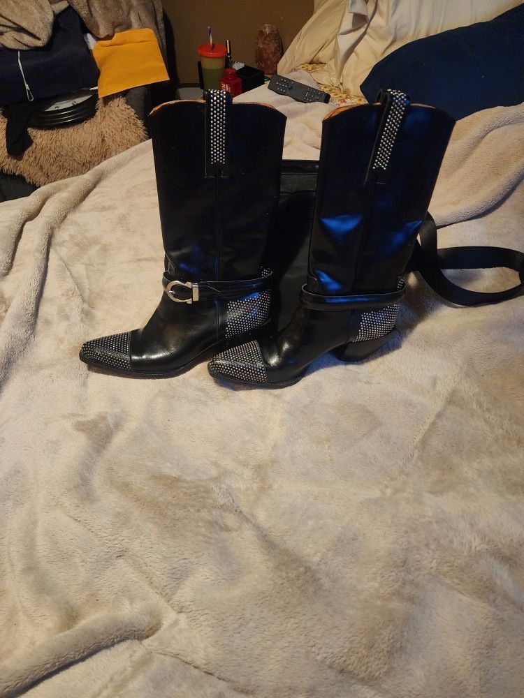 Donald J. Pliner Cowboy Boots Size 9