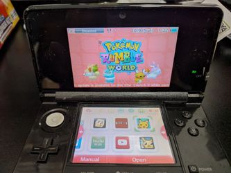 Nintendo 3DS Cosmo Black Model CTR-001 Handheld With Charger Tested Working