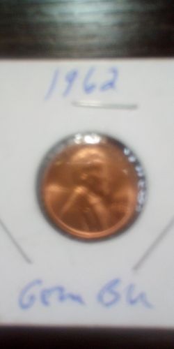 1962 one Cent Gem bu