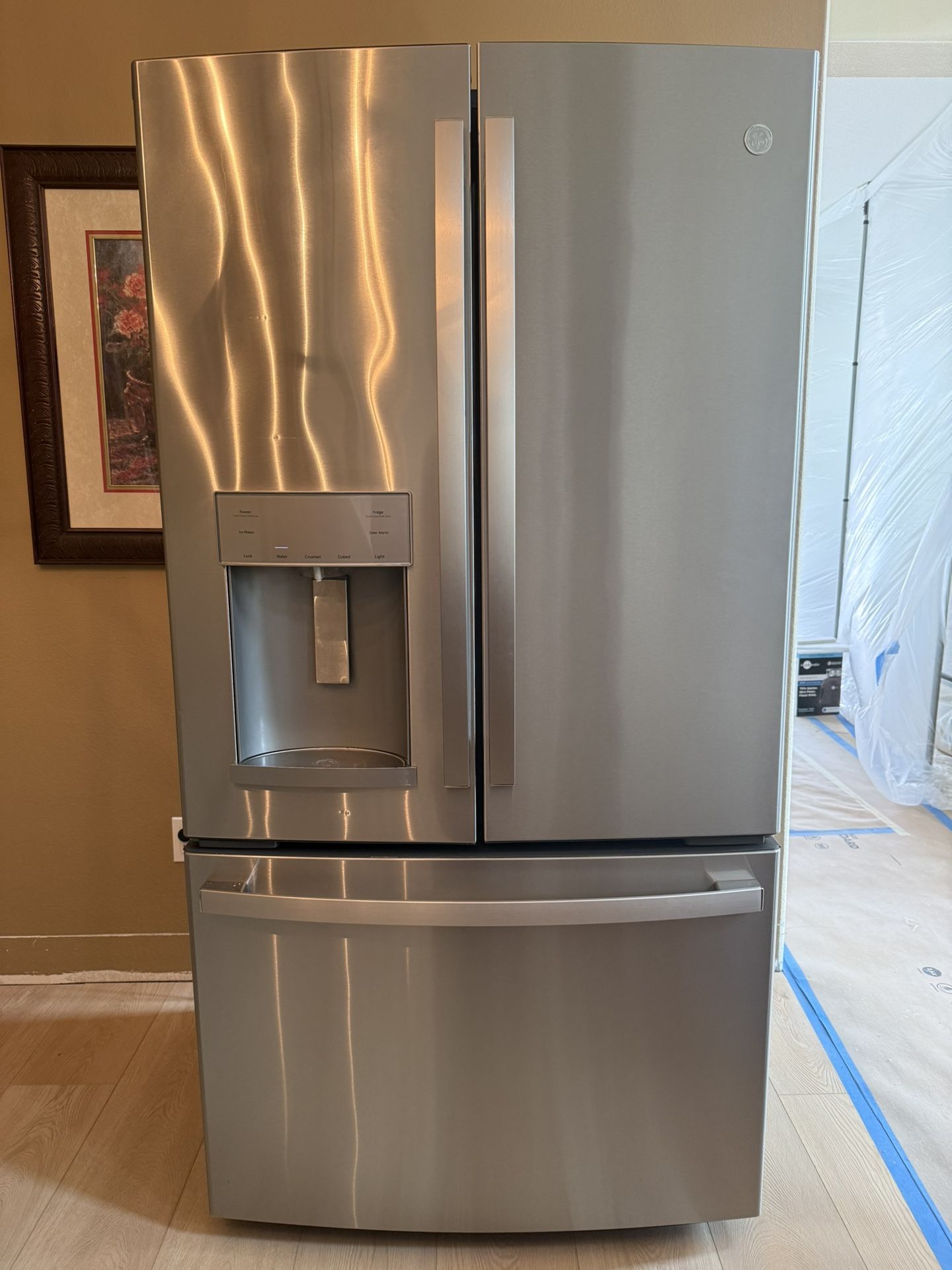 GE Stainless Steel French Door Refrigerator – Deep Cleaned-Perfect Condition