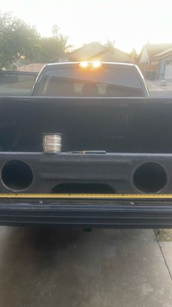 Chevy under seat box with skar dvc 4ohm sdr dual 8 inch