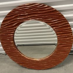 30” MIRROR - Wavy Texture / Rustic Southwestern Colors
