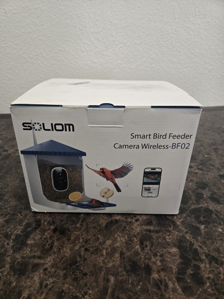 New SOLIOM Smart Bird Feeder with Wireless Camera and Solar Panel