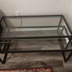 Black Metal Frame Glass Top Coffee Tables 2