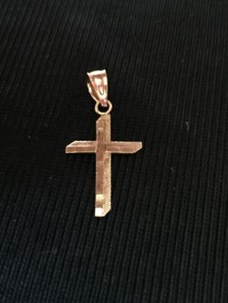 14k solid gold fancy cross