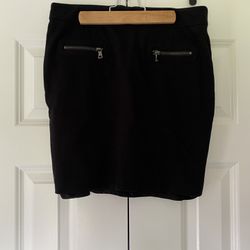 cynthia steffe black zipper mini skirt