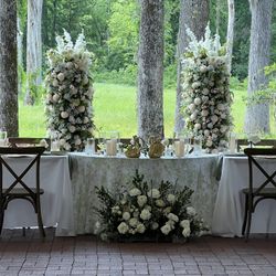 Wedding Silk Flower Towers