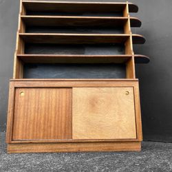Stunning MCM Handmade Mahogany Shelf