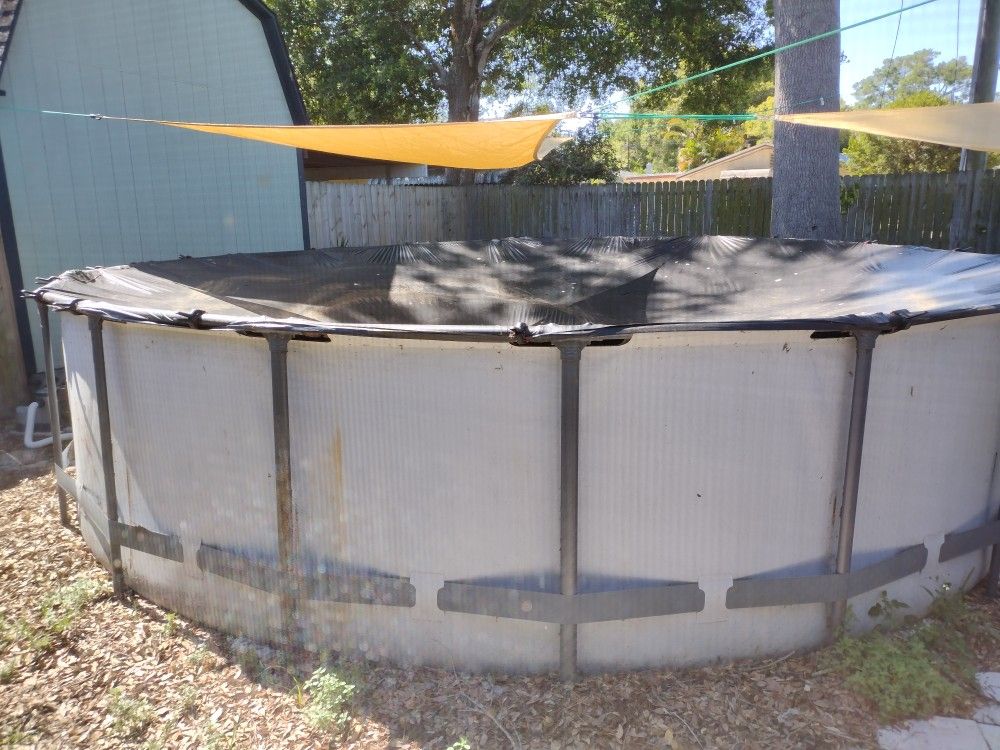 FREE 18 Foot Above Ground Pool With Filter And Salt Water converter