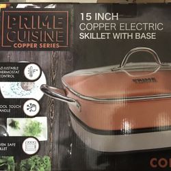 12 inch by 15 inch Electric Skillet