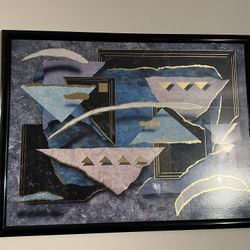 Blue Large Abstract Art