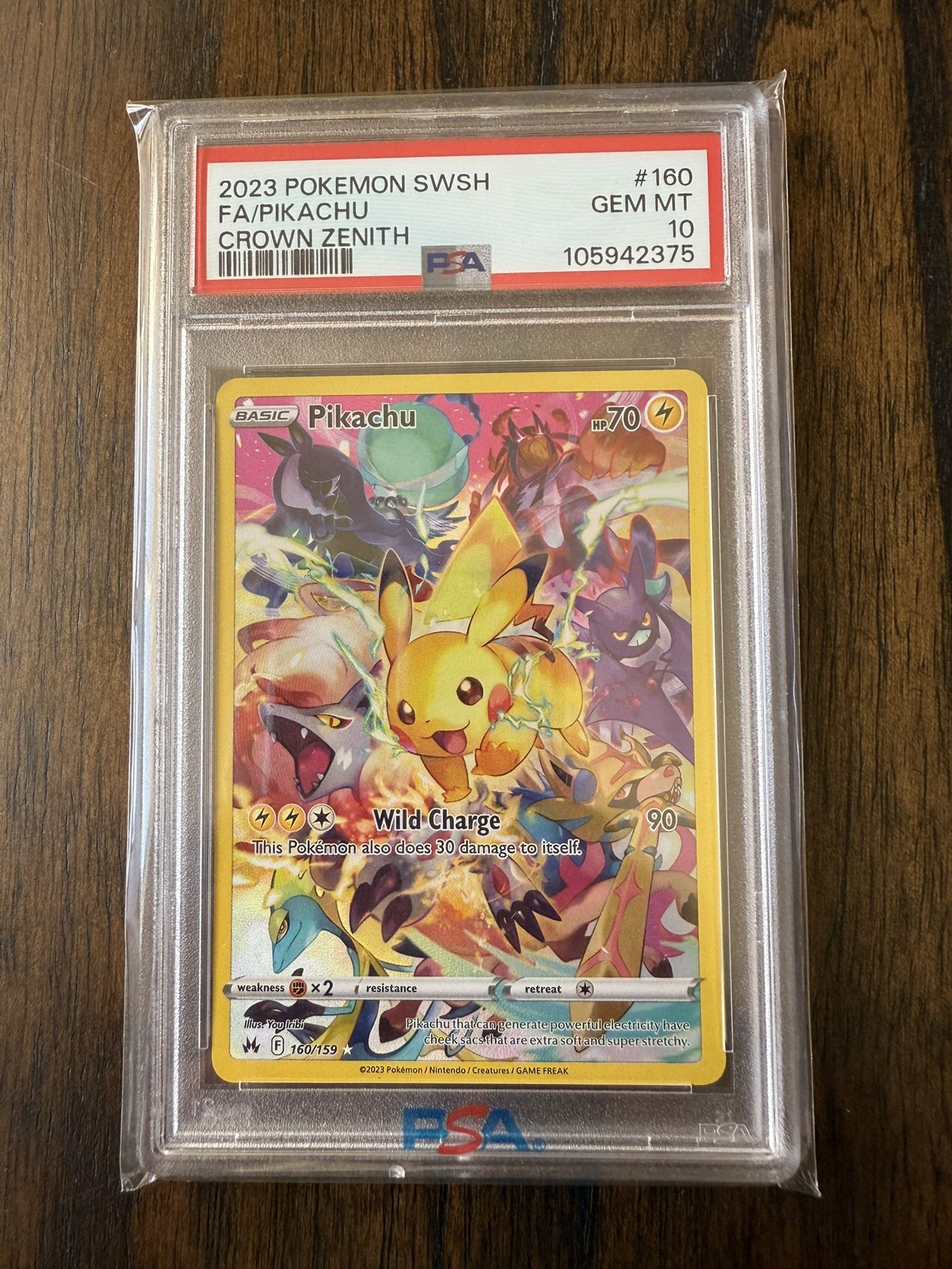 2023 Pokemon Crown Zenith Pikachu PSA 10