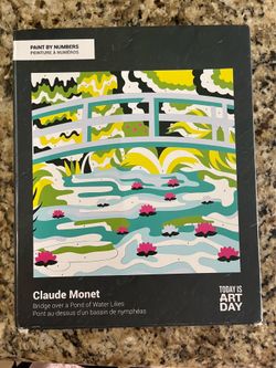 Today is art day – Claude Monet “ bridge over a pond of water lilies” paint by number kit