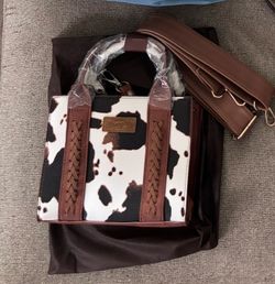 Wrangler Cow Print Tote Bag