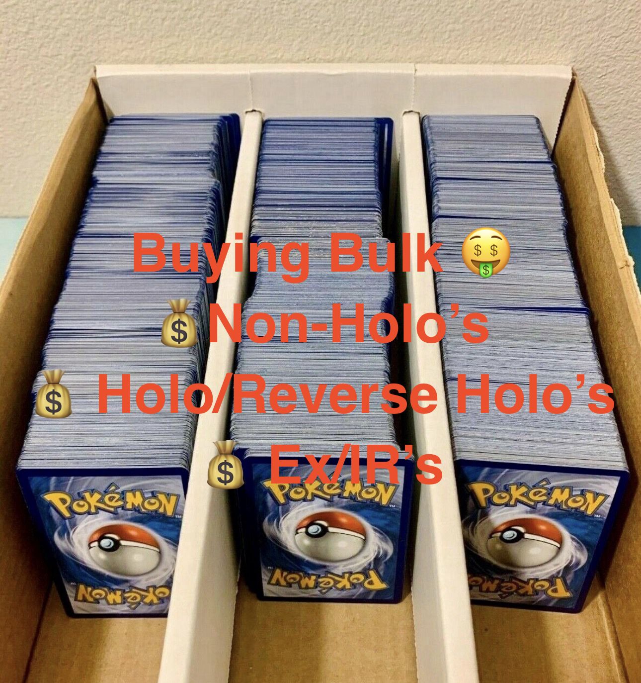 BUYING POKEMON CARD! Bulk Ex, Holos, Reverse Holos, Ex, IR Cards