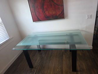 Heavy Duty Glass Dining Room Table — $285 OBO