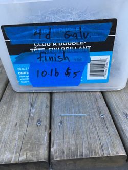 4D galvanized finish nails - 10lbs