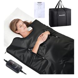 Portable Sauna Blanket for Home, Portable Design, Relaxation and Detox Washable & Foldable with Carrying Bag and Remote Control, 88-158℉, 10-60 Minute